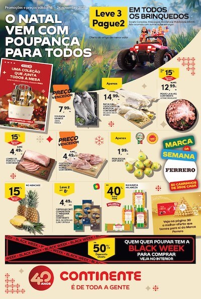 Antevisão Folheto Continente Promoções de 18 a 24 novembro