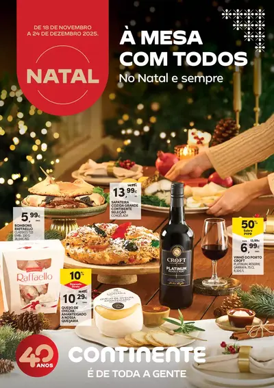 Folheto Continente Ceia de Natal: À mesa com todos