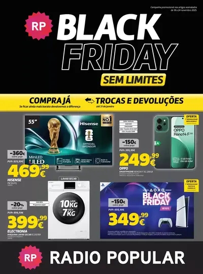 Folheto Radio Popular - Black Friday Sem Limites
