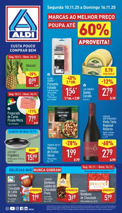 Folheto ALDI Promoções de 10 a 16 novembro