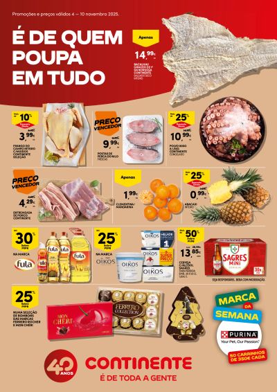Antevisão Folheto Continente Promoções de 4 a 10 novembro